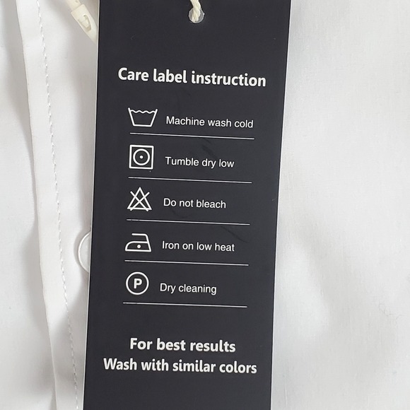 Alimens & Gentle Men's White  Button Up Shirt Large Long Sleeve NWTG - Picture 7 of 10